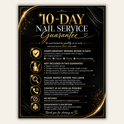 Customer Policy – Mẫu Quy Định Dành Cho Khách Hàng Cho Tiệm Nails