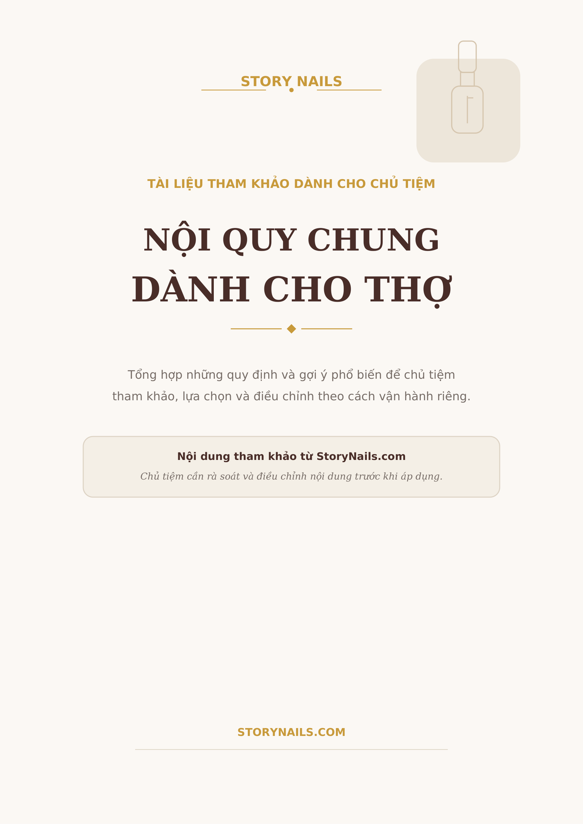 Nail Tech Policy - Quy định dành cho thợ nails